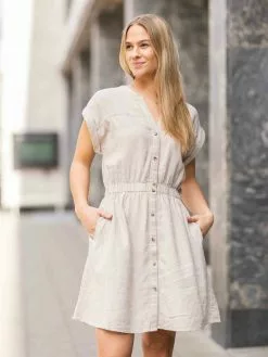 MOSS COPENHAGEN Karima Ginia Short Sleeve Shirt Dress